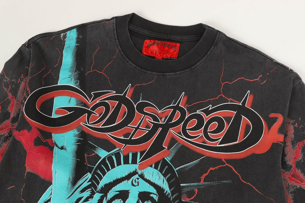 Godspeed Lightning Graphic Long-Sleeve T-Shirt ¡ª detail