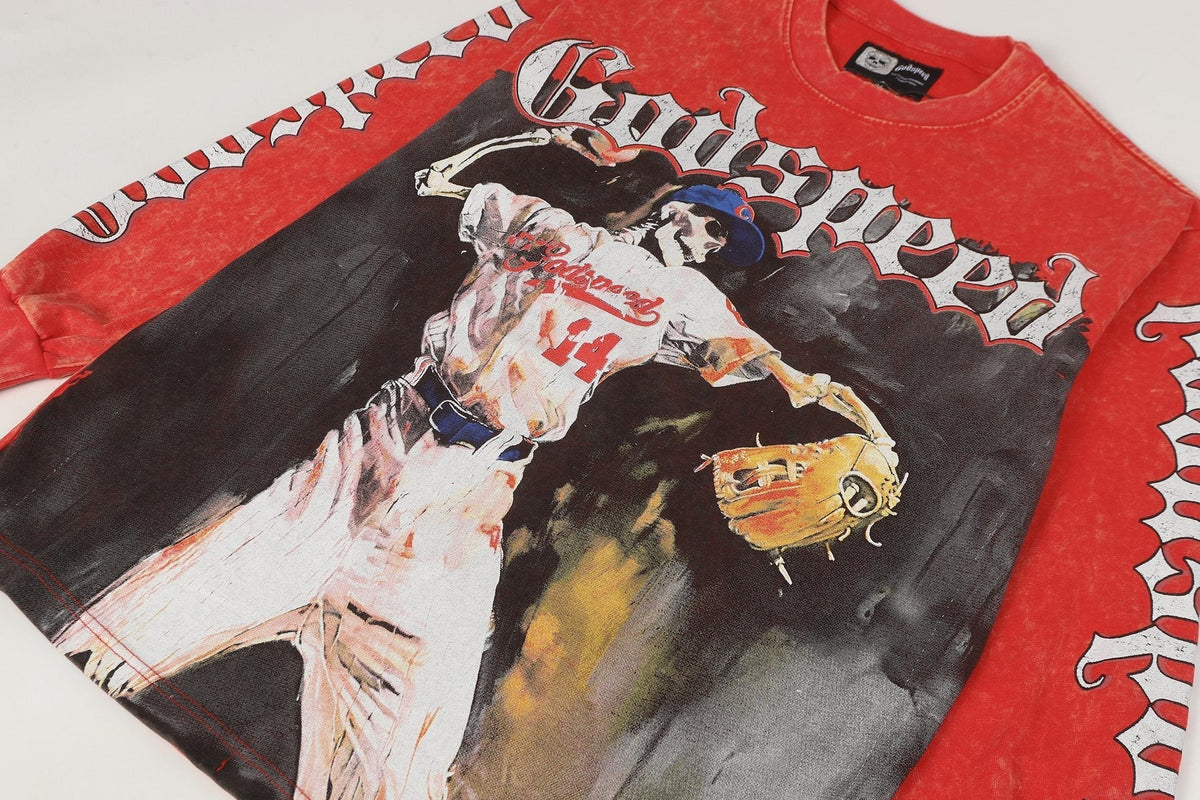 Godspeed Baseball Graphic Long-Sleeve T-Shirt ¡ª detail