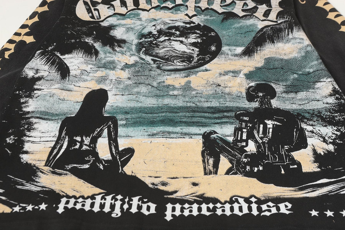 Godspeed Pacific Paradise Graphic Long-Sleeve T-Shirt ¡ª detail