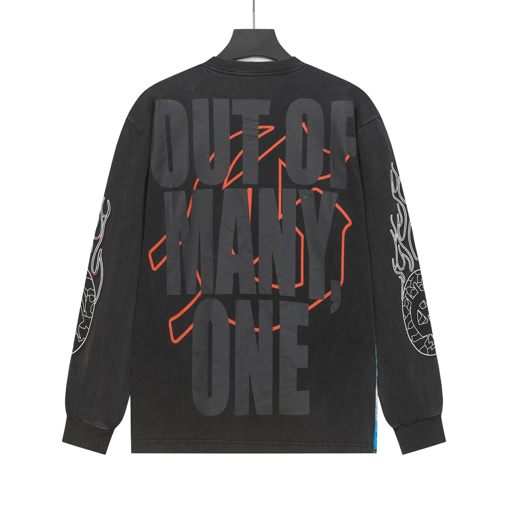 Godspeed Washed Black Rock Graphic Long-Sleeve T-Shirt ¡ª back