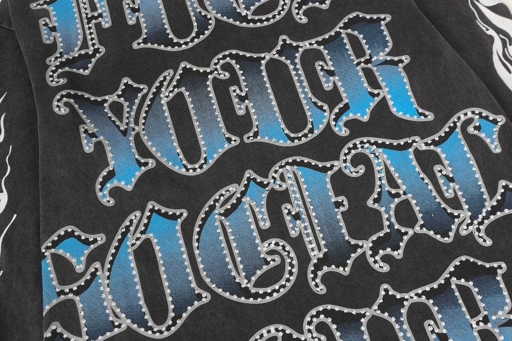 Godspeed Washed Black Dog Graphic Long-Sleeve T-Shirt ¡ª detail