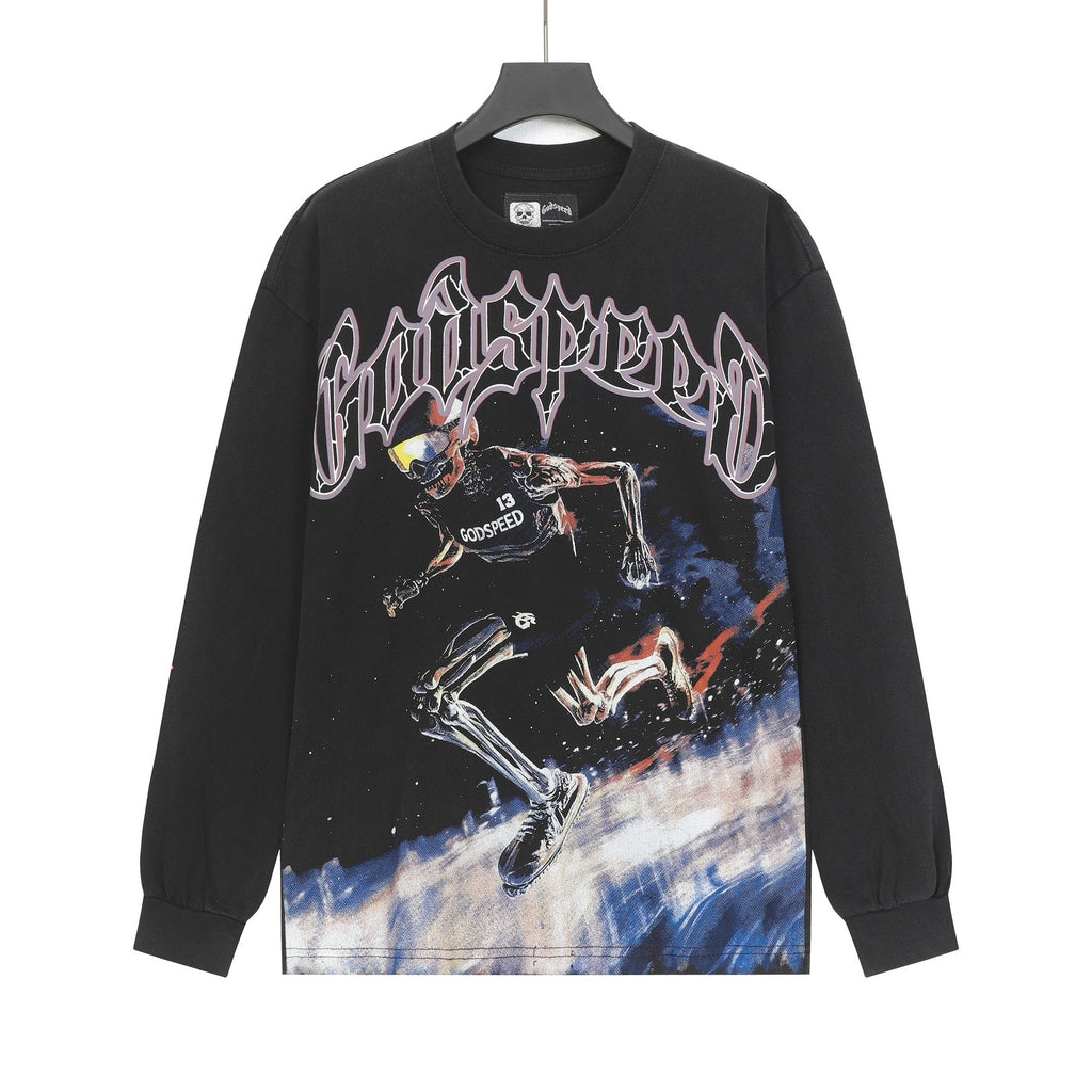 Godspeed Runner Graphic Long-Sleeve T-Shirt ¡ª front