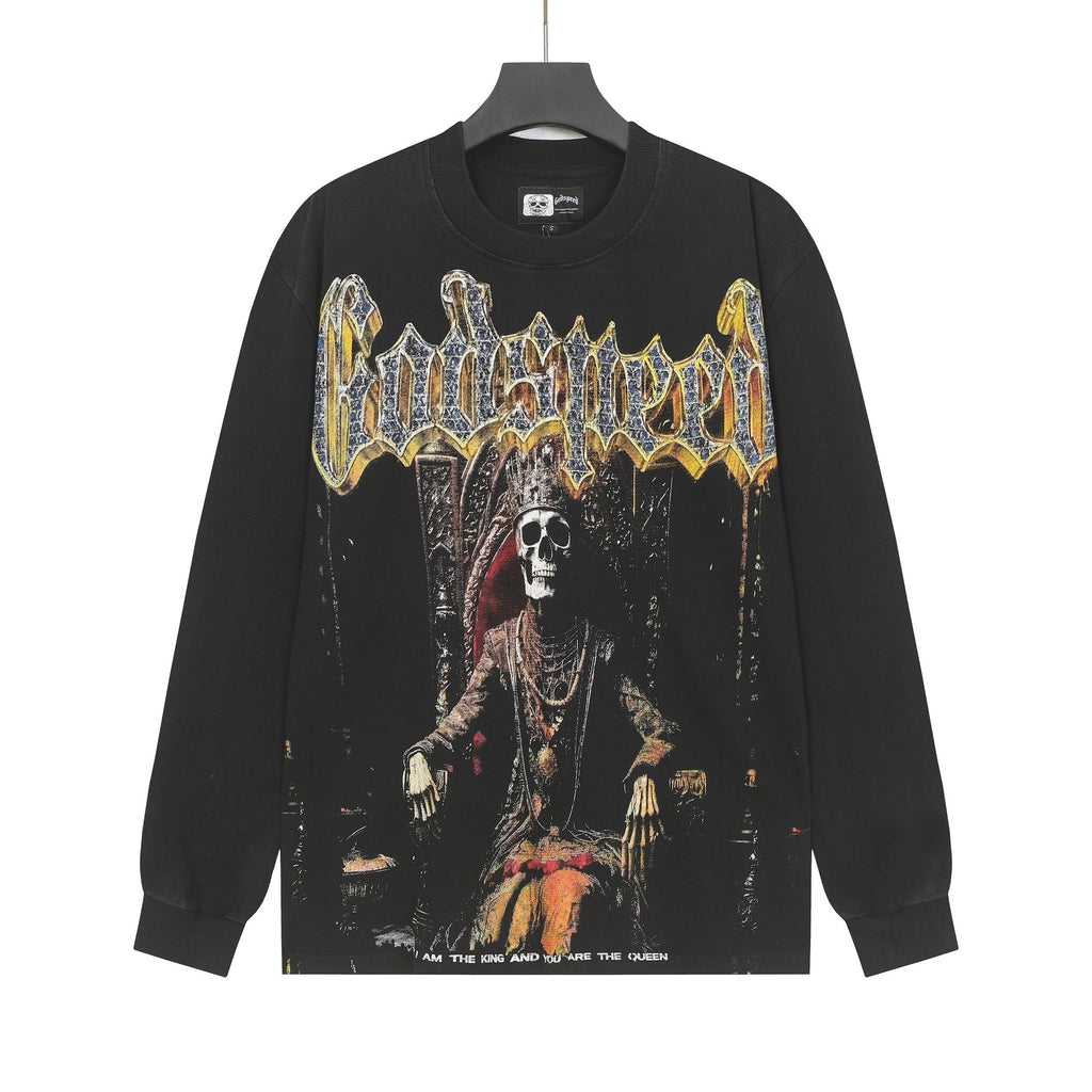 Godspeed Out of Many One Skeleton Graphic Long-Sleeve T-Shirt ¡ª hero