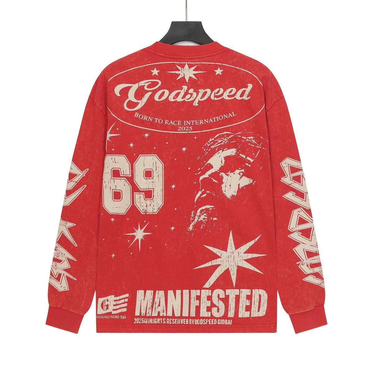 Godspeed 69 Racing Graphic Long-Sleeve T-Shirt ¡ª back