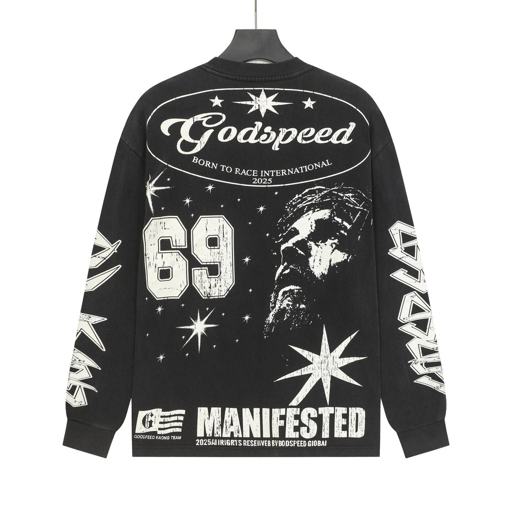 Godspeed 69 Racing Graphic Long-Sleeve T-Shirt ¡ª back