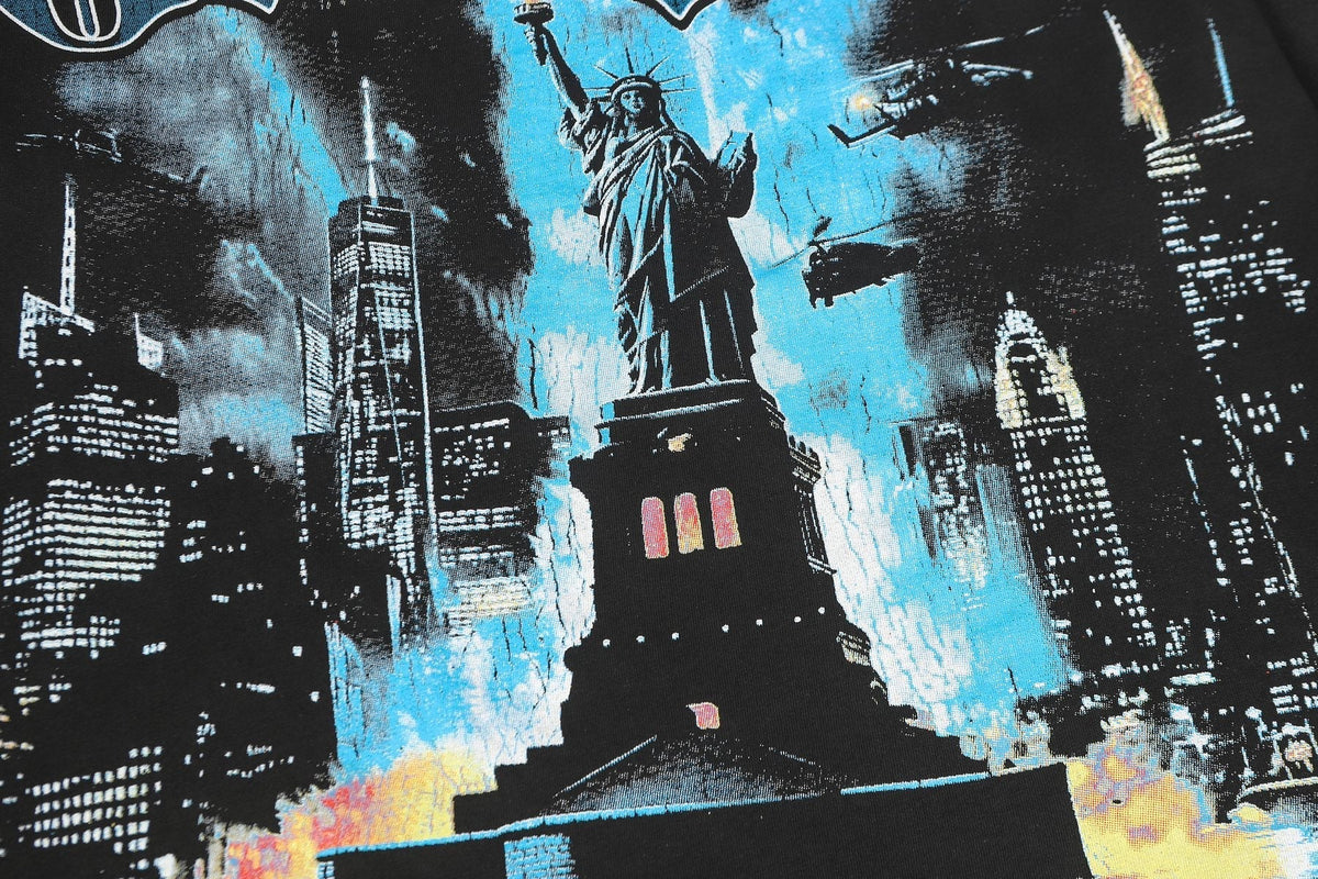 Godspeed Washed Black Rock Graphic Long-Sleeve T-Shirt ¡ª detail