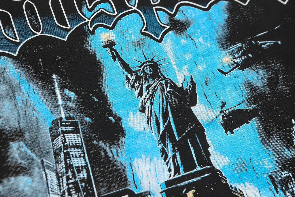 Godspeed Washed Black Rock Graphic Long-Sleeve T-Shirt ¡ª detail