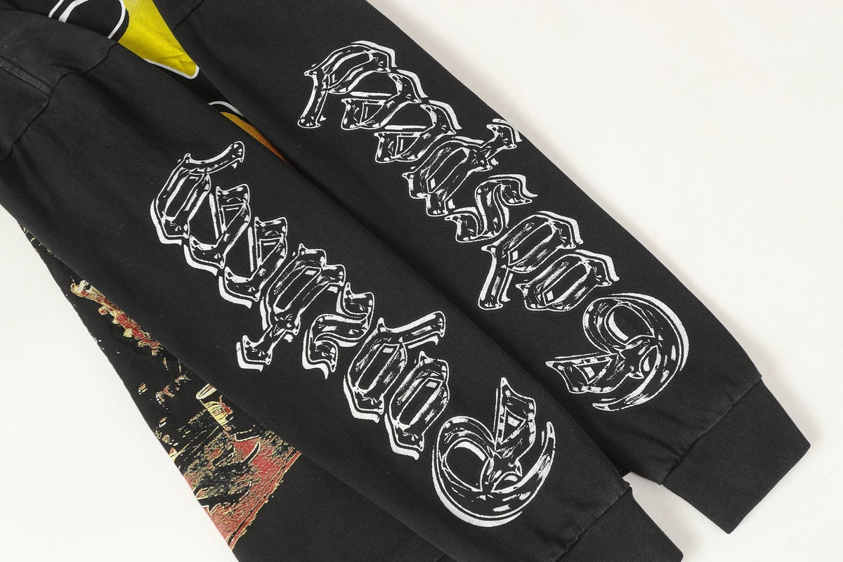 Godspeed Washed Black Skeleton Chess Graphic Long-Sleeve T-Shirt ¡ª detail