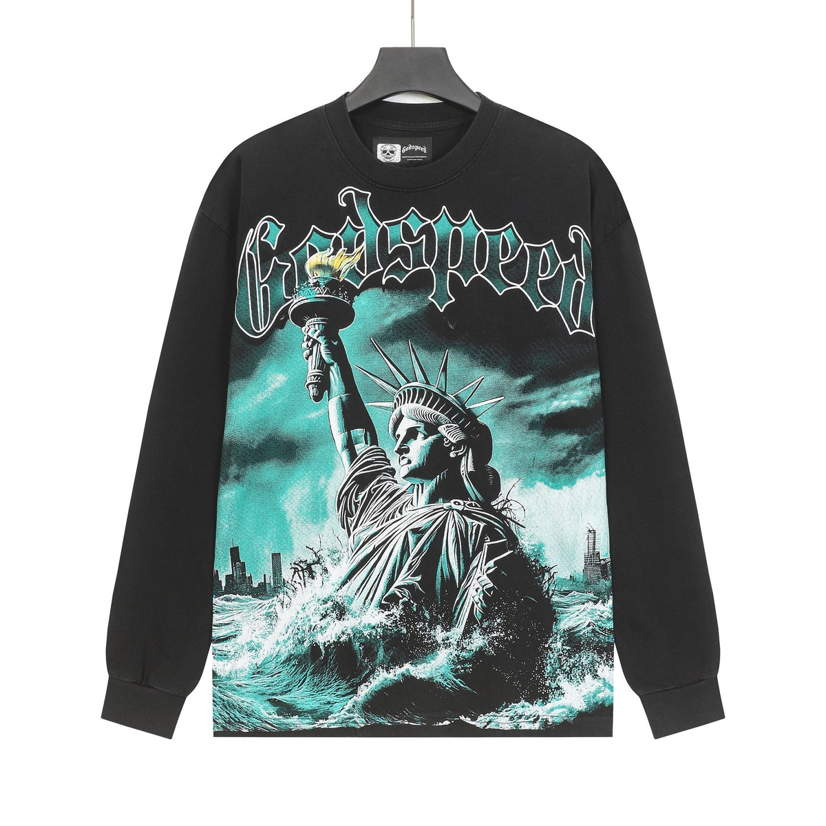 Godspeed Statue of Liberty Graphic Long-Sleeve T-Shirt ¡ª hero