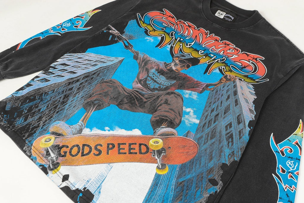 Godspeed Washed Rock Graphic Long-Sleeve T-Shirt ¡ª detail