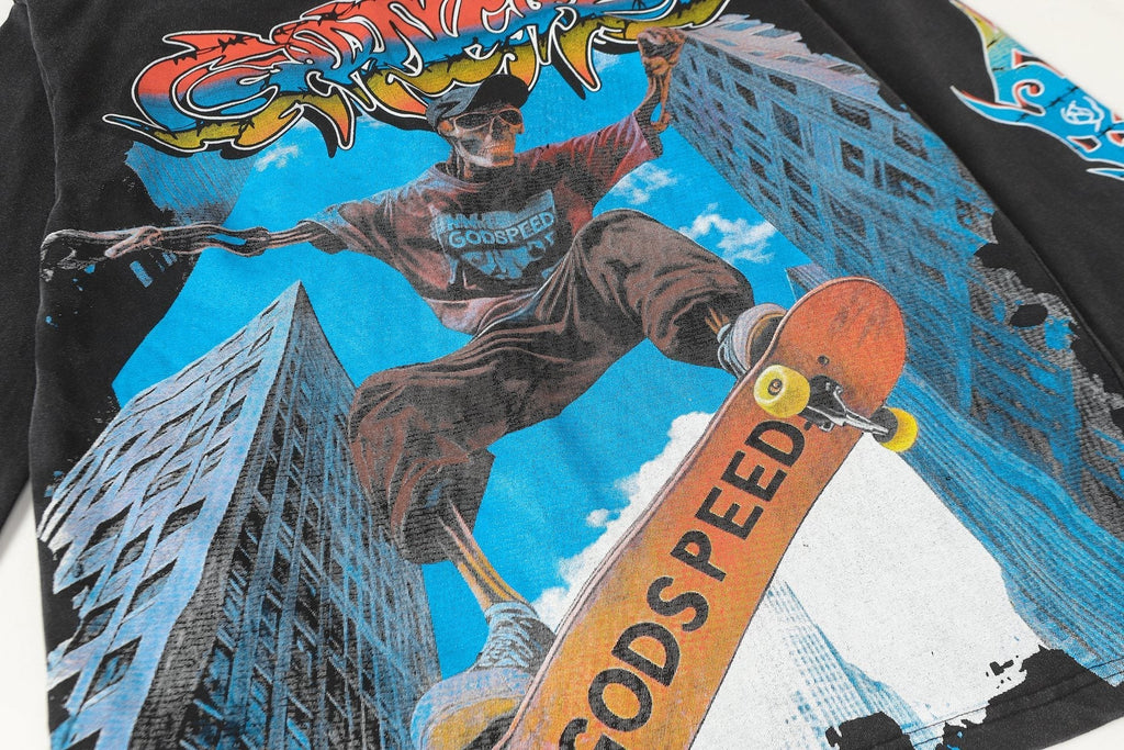 Godspeed Washed Rock Graphic Long-Sleeve T-Shirt ¡ª detail