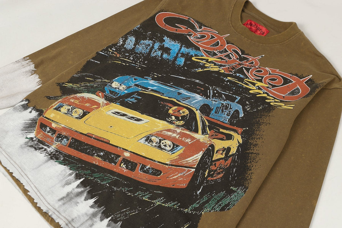 Godspeed Kleep Valley Racing Graphic Long-Sleeve T-Shirt ¡ª detail