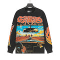 Godspeed Washed Black Flame Graphic Long-Sleeve T-Shirt ¡ª hero