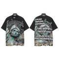Godspeed Statue of Liberty Text-Back Graphic T-Shirt ¡ª front