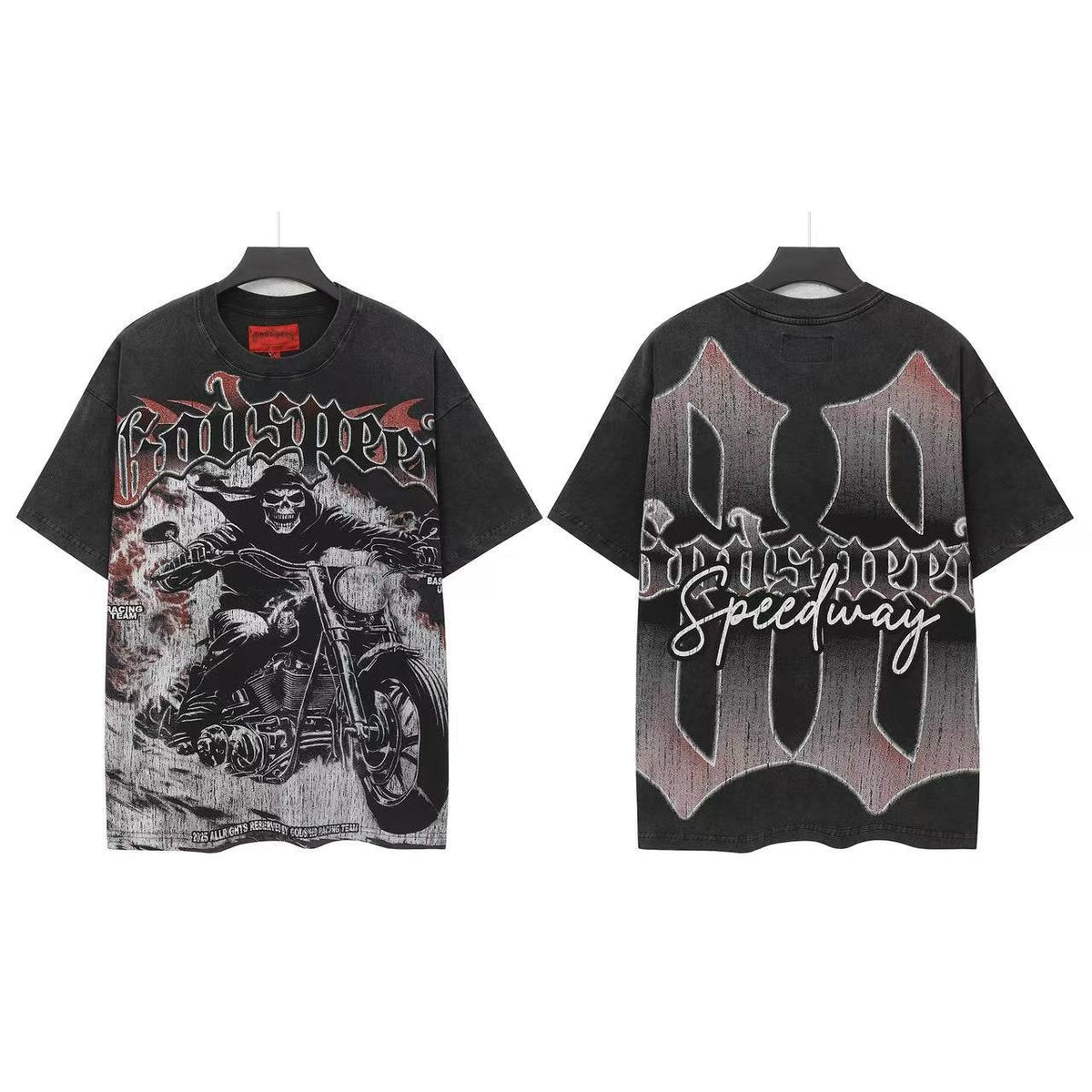 Godspeed Motorcycle Speedway Graphic T-Shirt ¡ª front