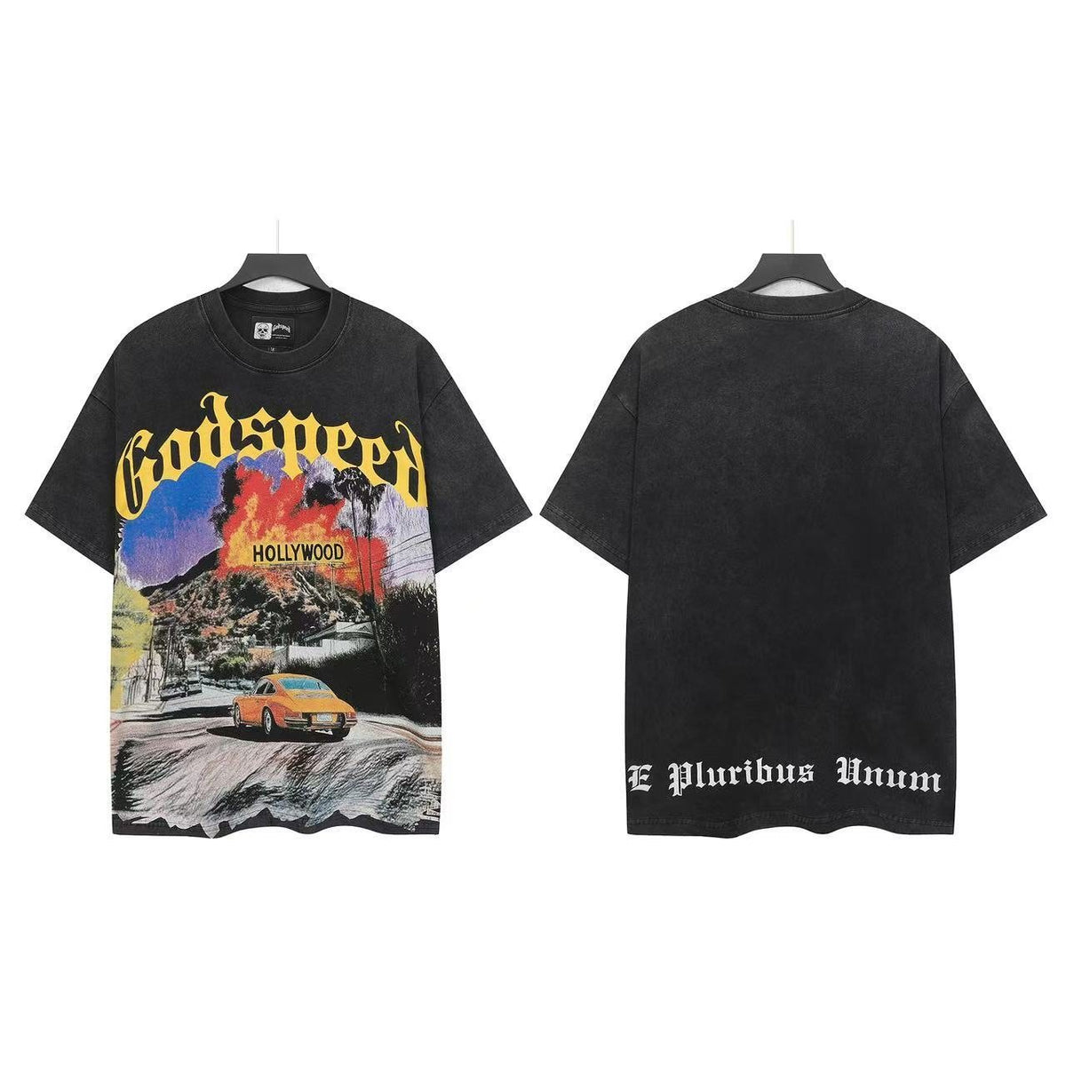 Godspeed Hollywood Car Graphic Short-Sleeve T-Shirt ¡ª front