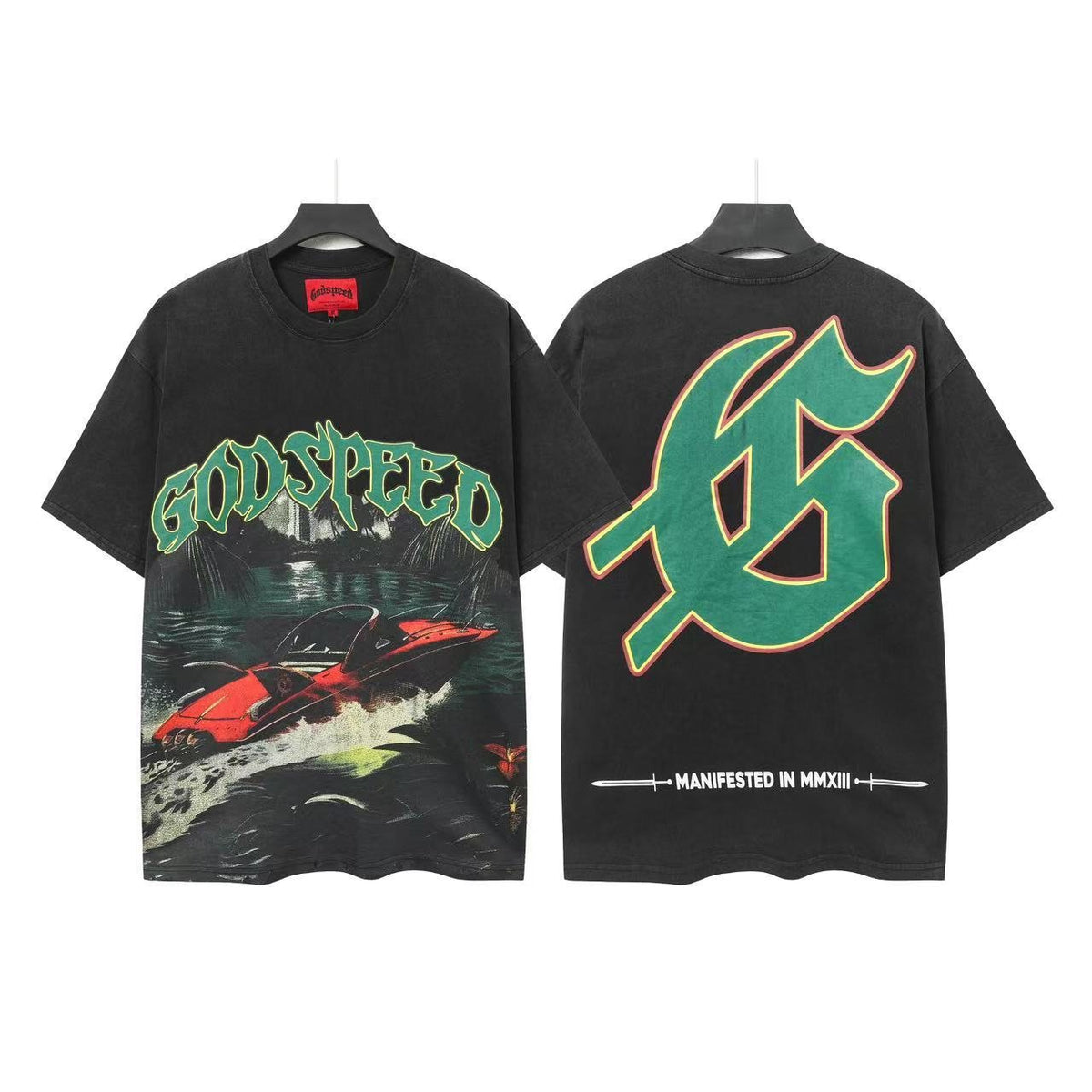 Godspeed Speedboat Graphic T-Shirt ¡ª front