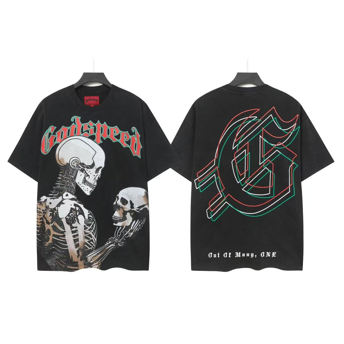 Godspeed Skeleton Skull Angular G Graphic T-Shirt ¡ª front