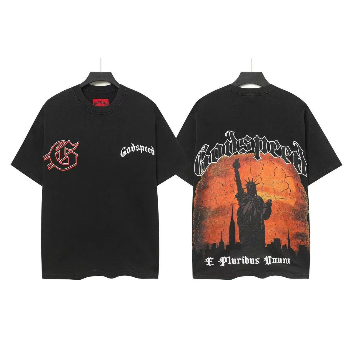 Godspeed Statue of Liberty Back Graphic T-Shirt ¡ª front