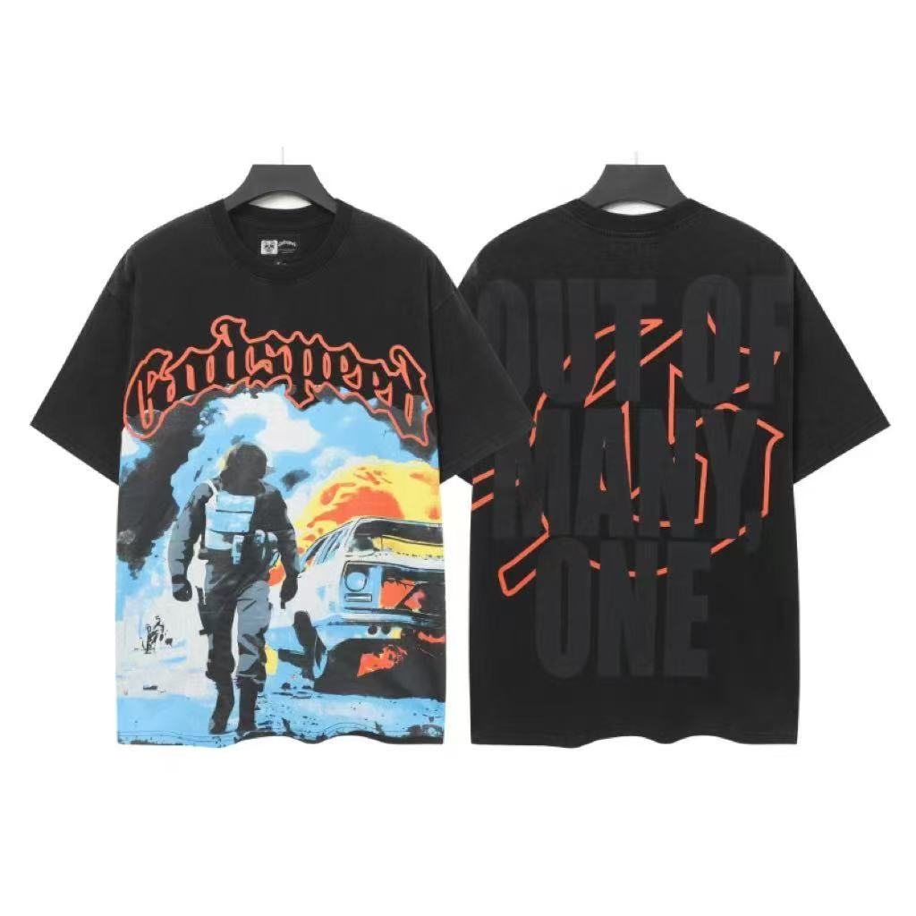 Godspeed Road Car Out Of Many One Graphic T-Shirt ¡ª front