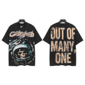 Godspeed Out Of Many Astronaut Skull Graphic T-Shirt ¡ª front