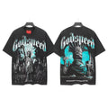 Godspeed Liberty Seated Figure Graphic T-Shirt ¡ª front