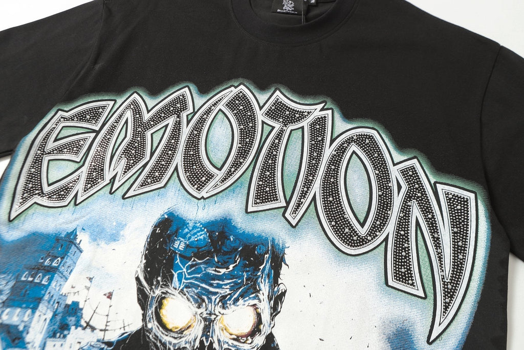 MIXED EMOTION Rhinestone Graphic T-Shirt ¡ª detail