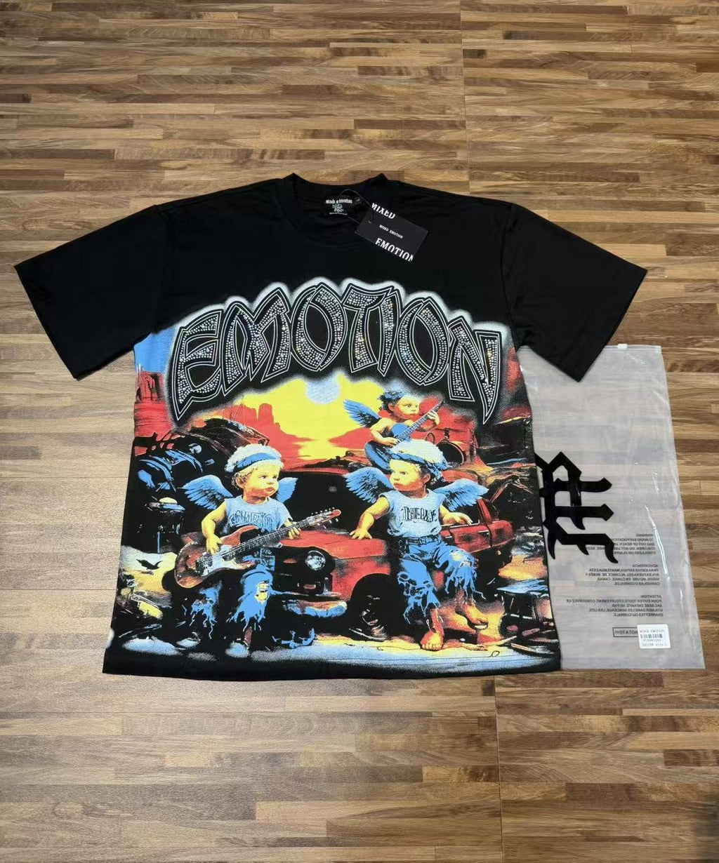 MIXED EMOTION Heat-Pressed Graphic T-Shirt ¡ª context