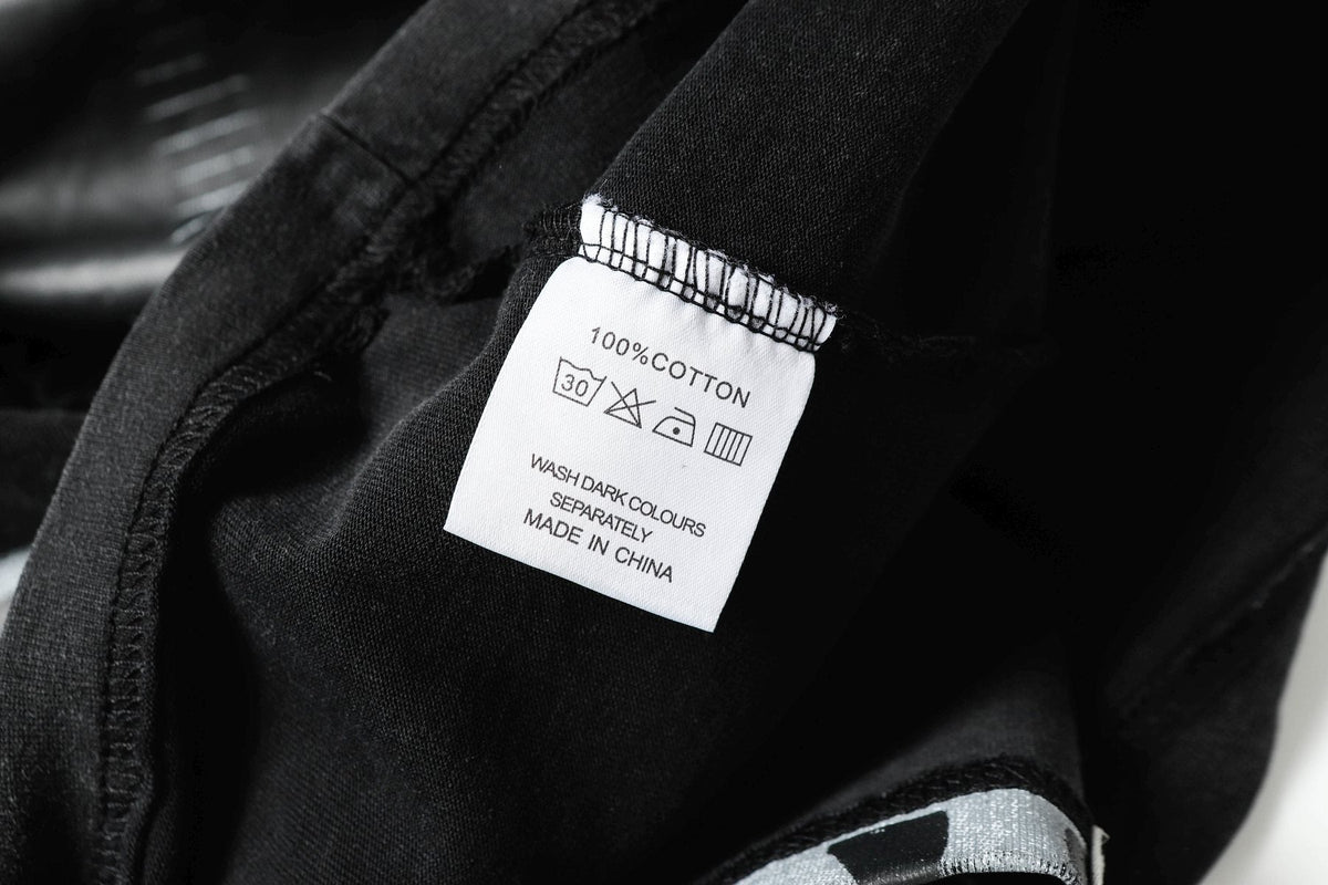 Godspeed Out of Many One Washed Black Graphic T-Shirt ¡ª neck_label