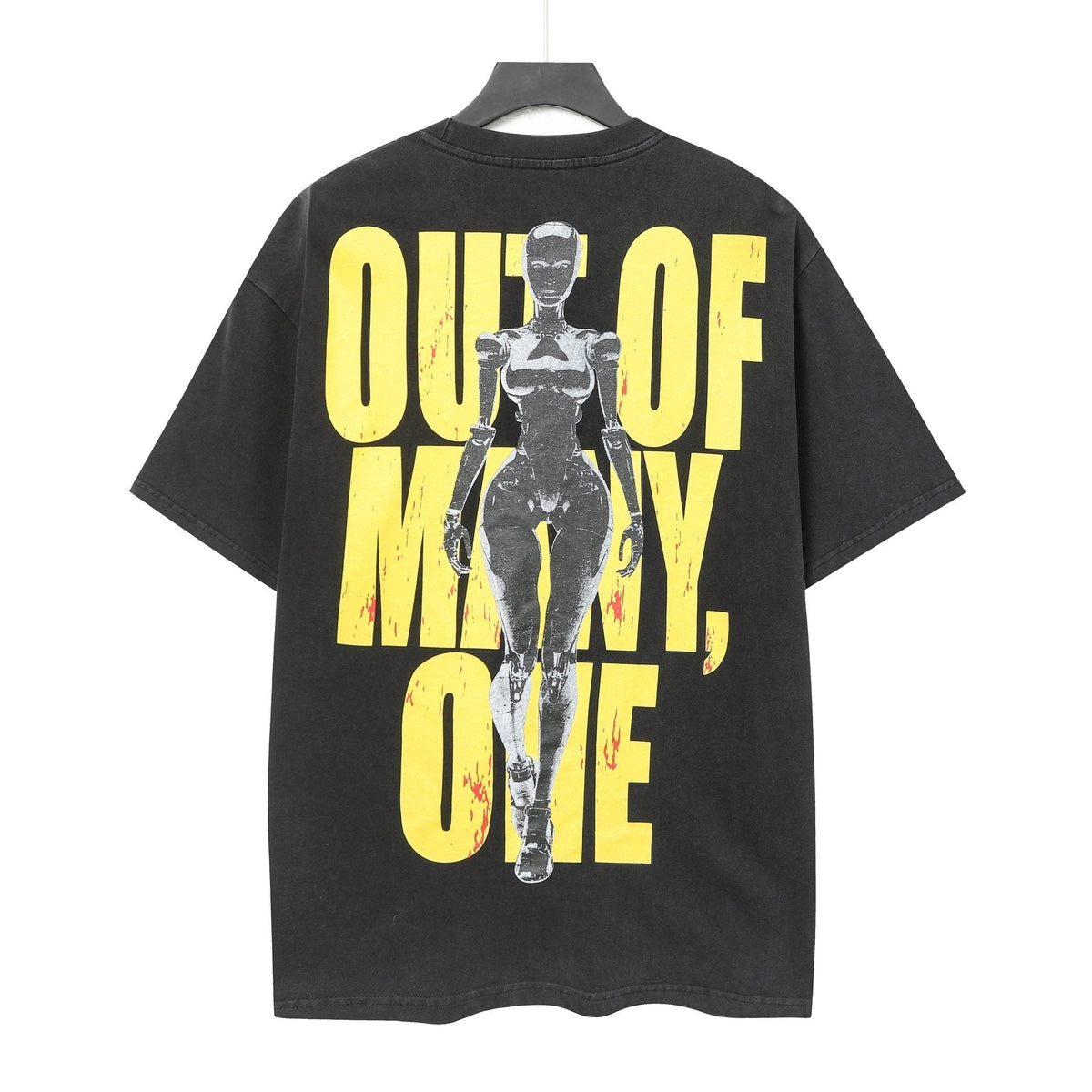 Godspeed Out of Many One Washed Black Graphic T-Shirt ¡ª back