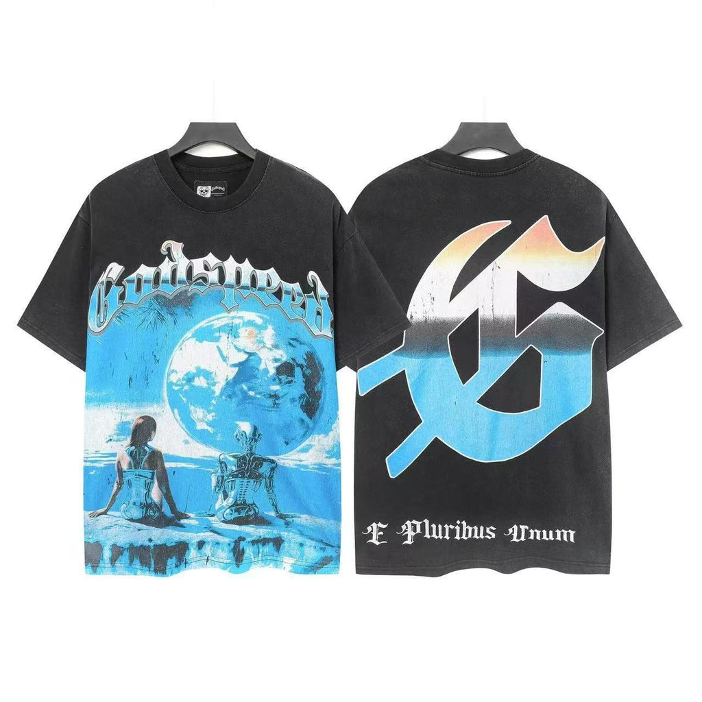 Godspeed Washed Rock Graphic T-Shirt ¡ª front