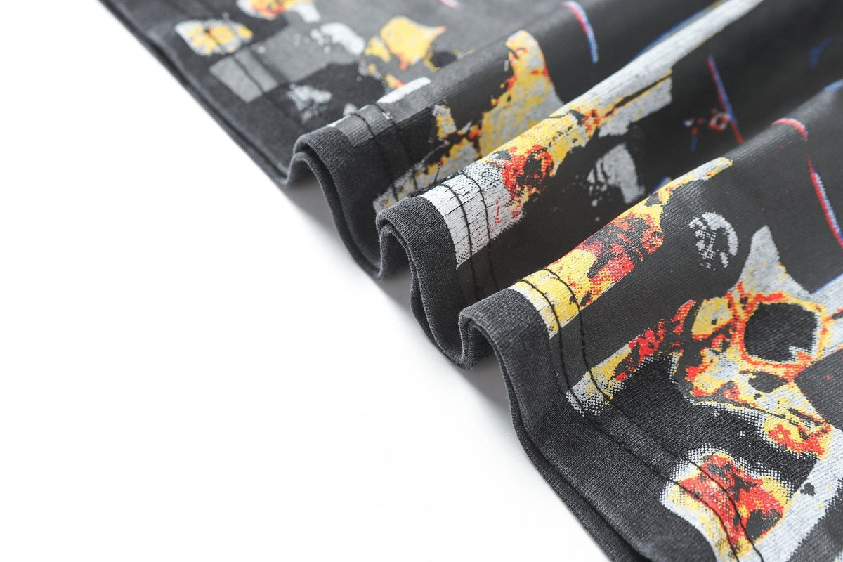 Godspeed Washed Black Rock Graphic T-Shirt ¡ª detail