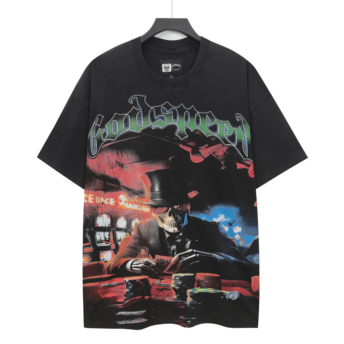 Godspeed Casino Skeleton Graphic T-Shirt ¡ª hero