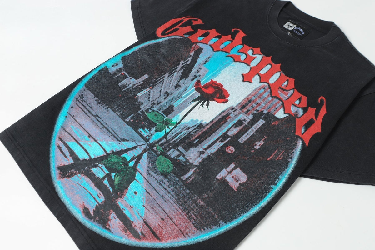 Godspeed E Pluribus Unum Washed Graphic T-Shirt ¡ª detail