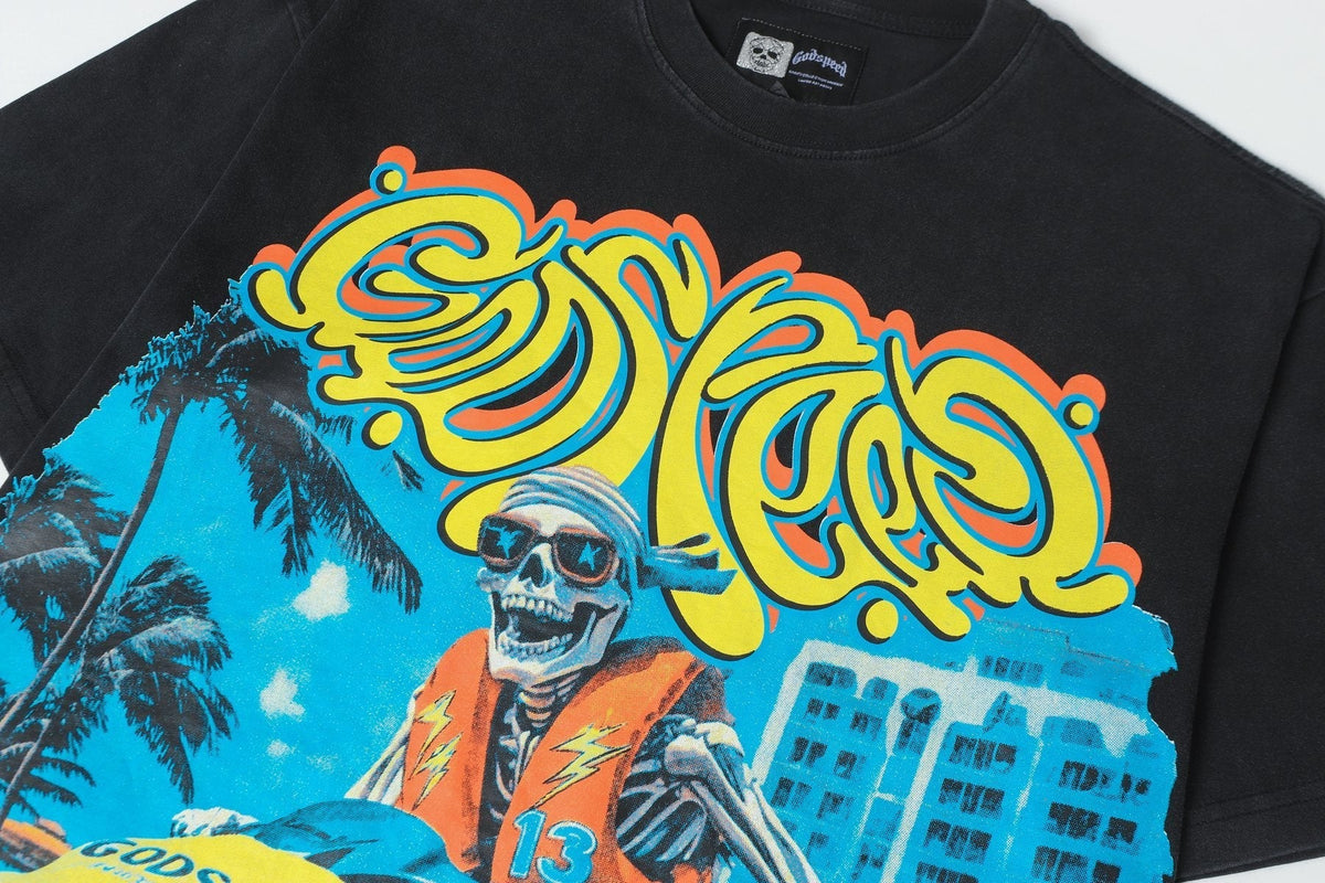 Godspeed Washed Rock Graphic T-Shirt ¡ª detail