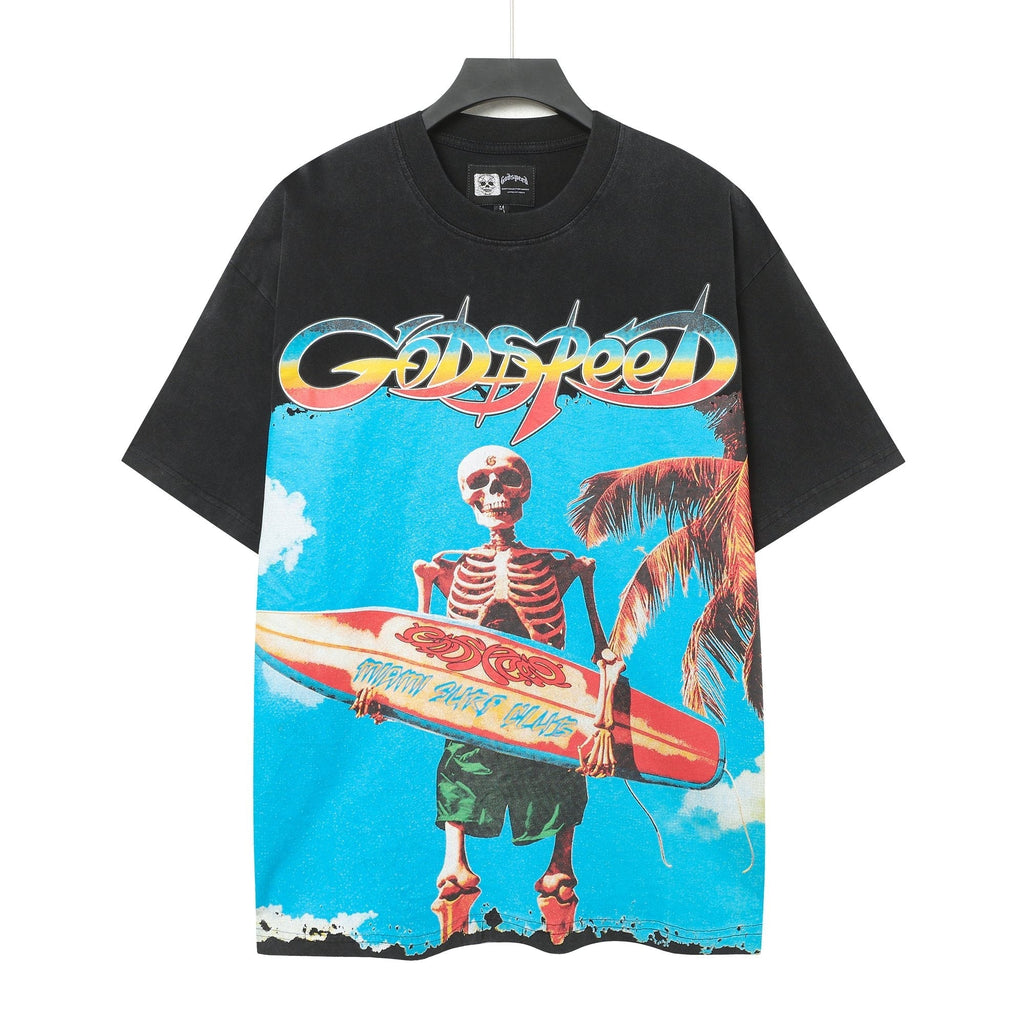 Godspeed Skeleton Surfer Graphic T-Shirt ¡ª hero