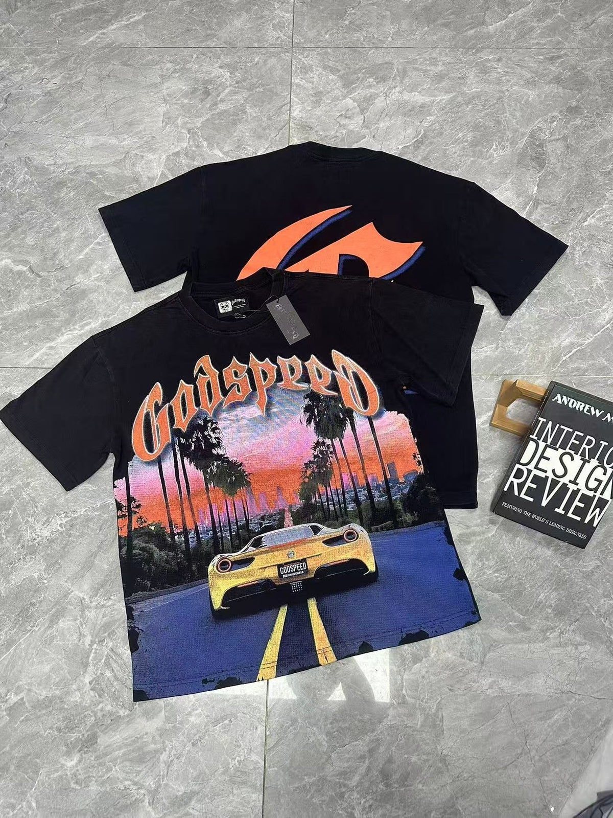 Godspeed Washed Black Racing Car Graphic T-Shirt ¡ª context