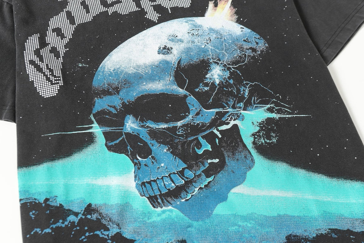 Godspeed Blue Skull Graphic T-Shirt ¡ª detail