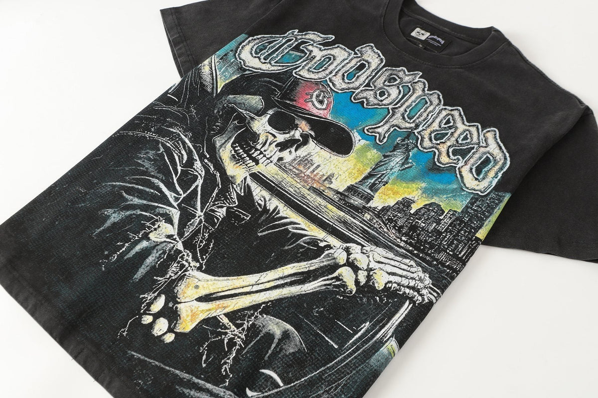 Godspeed Skull City Graphic T-Shirt ¡ª front