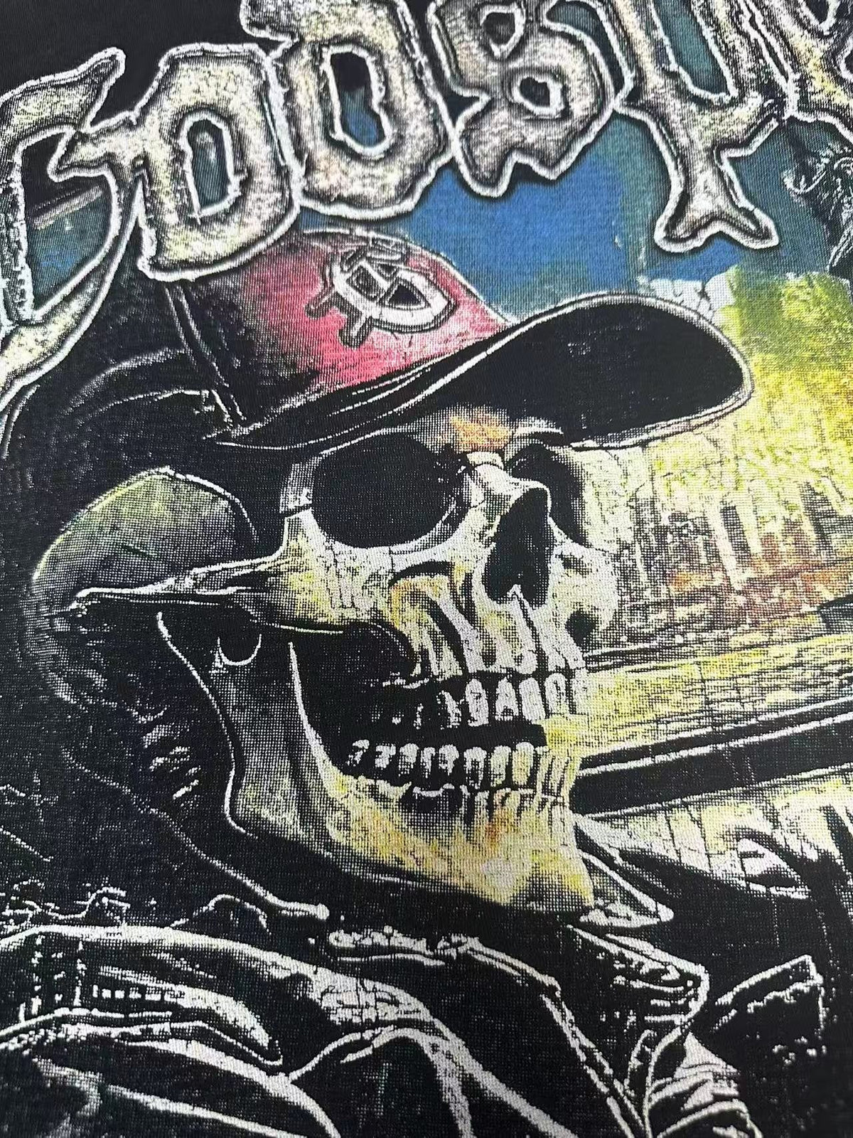 Godspeed Skull City Graphic T-Shirt ¡ª detail