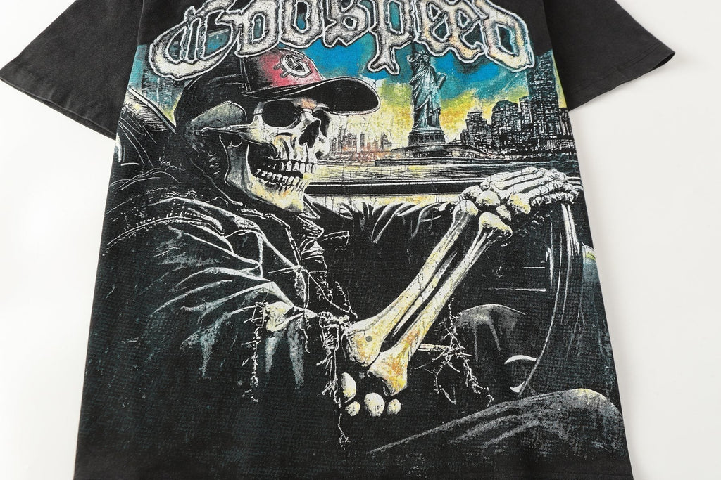 Godspeed Skull City Graphic T-Shirt ¡ª detail