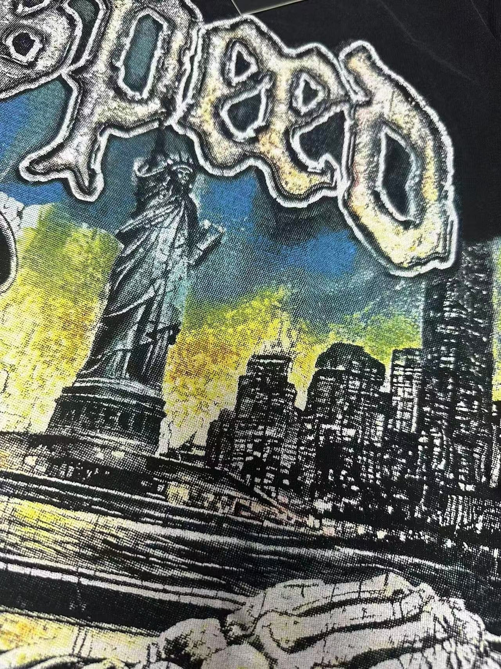 Godspeed Skull City Graphic T-Shirt ¡ª detail