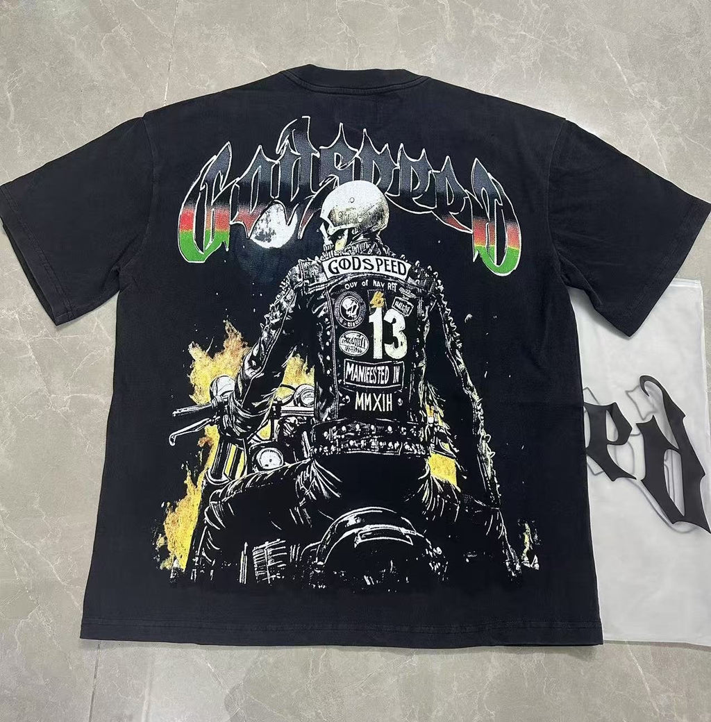 Godspeed Motorcycle Graphic Washed T-Shirt ¡ª context