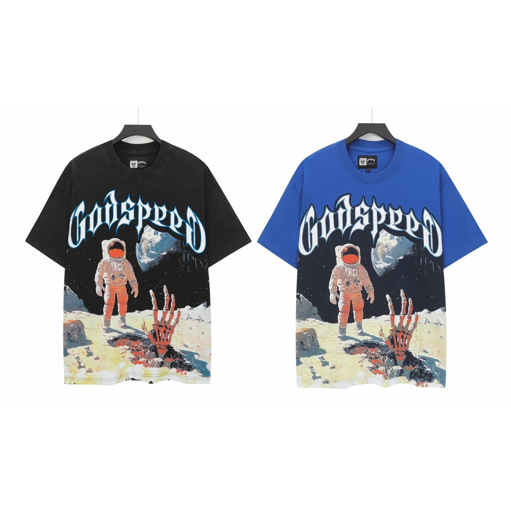 Godspeed Astronaut Back Print Washed Graphic T-Shirt ¡ª comparison