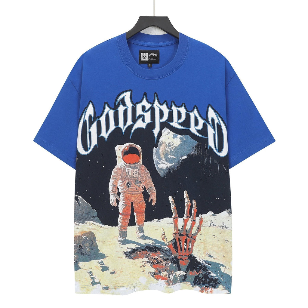 Godspeed Astronaut Back Print Washed Graphic T-Shirt ¡ª hero