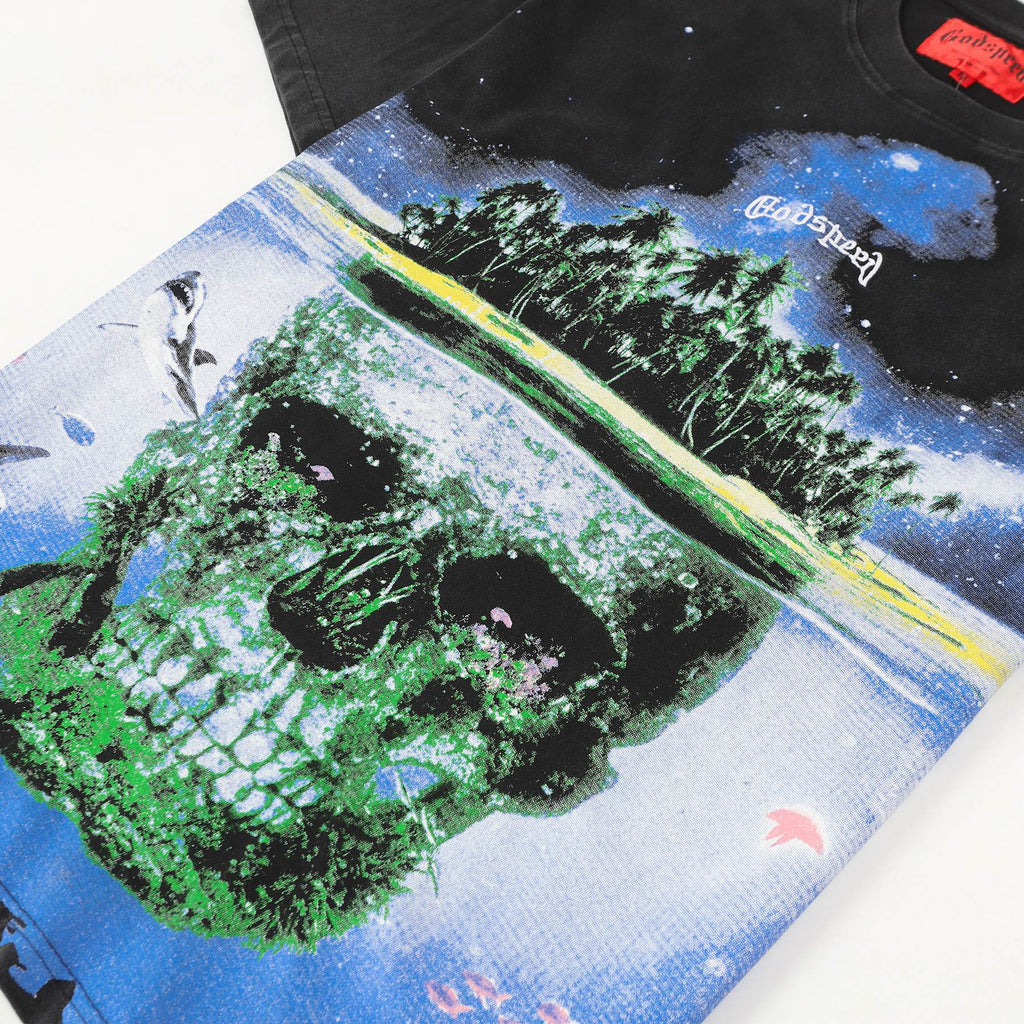 Godspeed Skull Island Black Graphic T-Shirt ¡ª detail