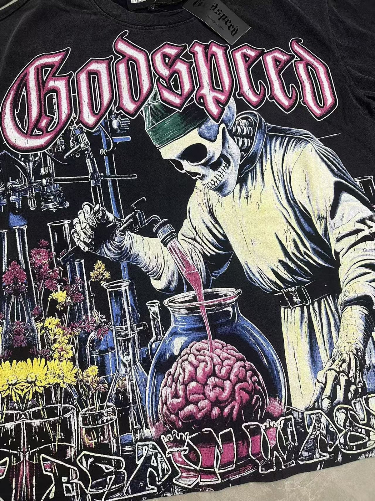 Godspeed Brain Wash Graphic T-Shirt ¡ª detail