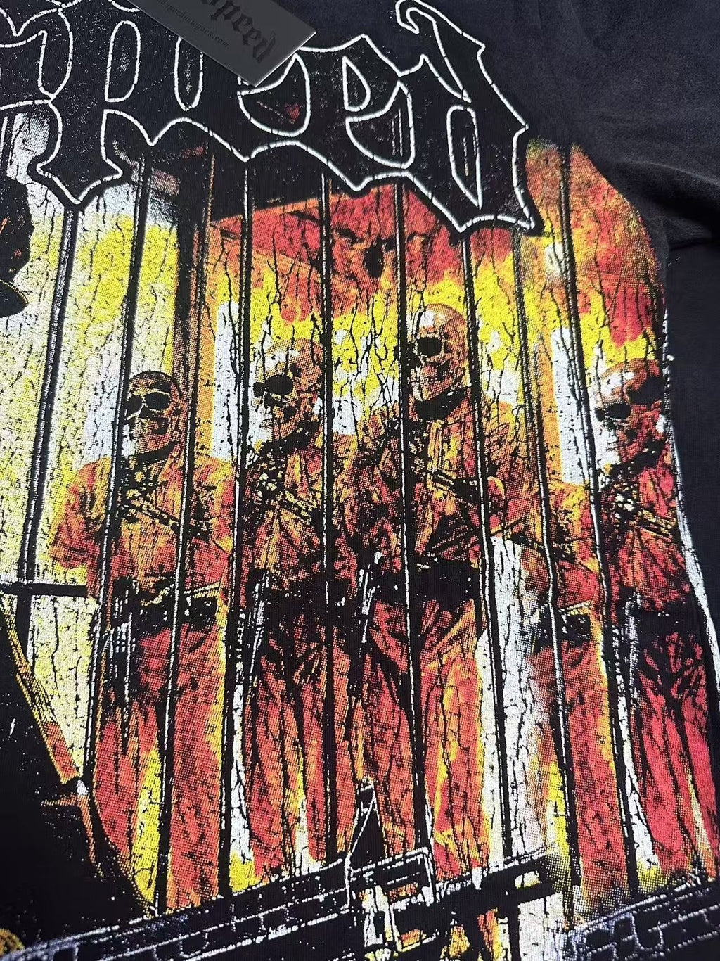 Godspeed Skeleton Prison Graphic T-Shirt ¡ª detail