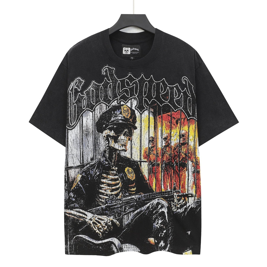 Godspeed Skeleton Prison Graphic T-Shirt ¡ª hero