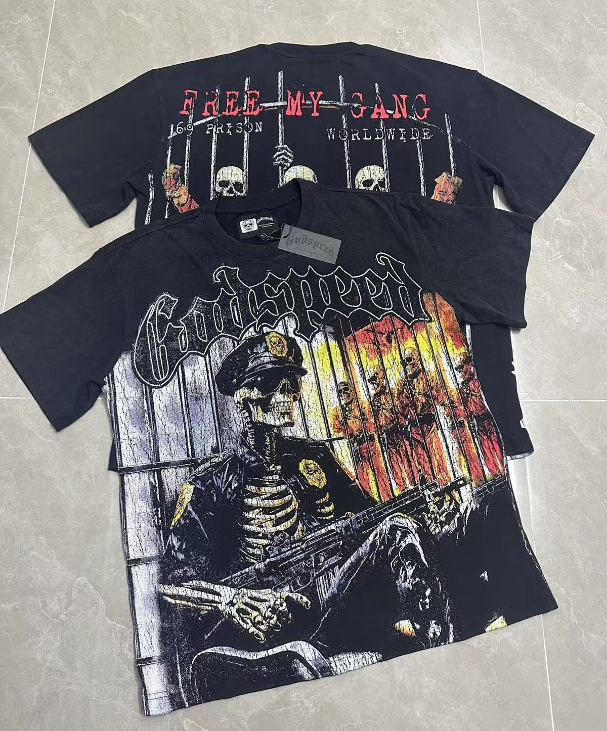 Godspeed Skeleton Prison Graphic T-Shirt ¡ª context